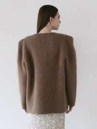 【AMOMMA】WOOL PUFF SHOULDER KNIT