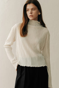 【ELBORN】Melissa 高领褶饰上衣
