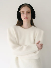 【AMOMMA】WOOL PUFF SHOULDER KNIT