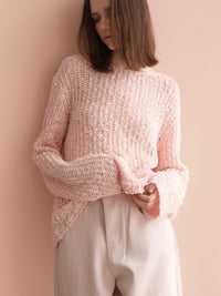 pink rib knit
