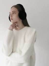 【AMOMMA】WOOL PUFF SHOULDER KNIT