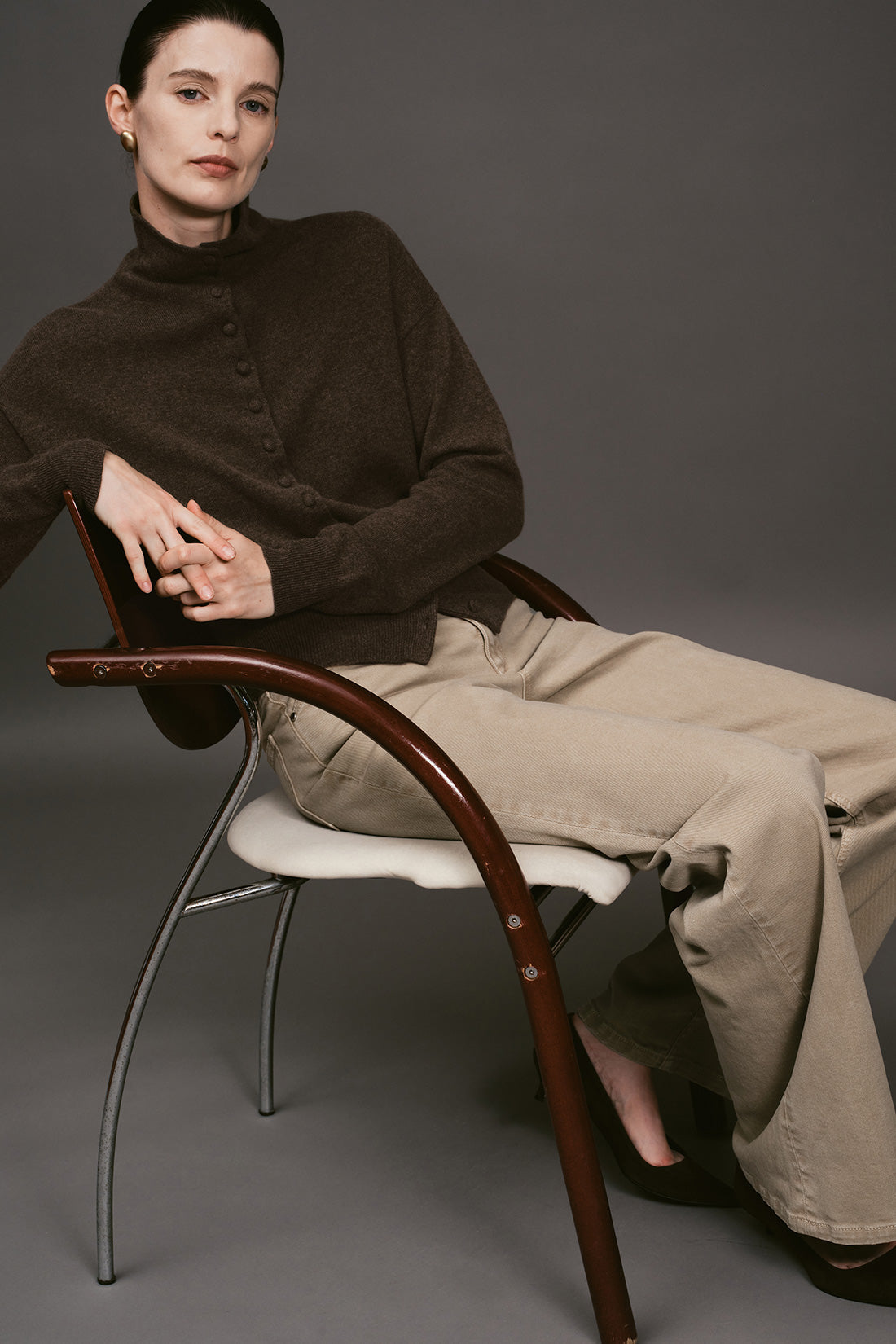 【ELBORN】Maeve Wool Cashmere Knit Cardigan