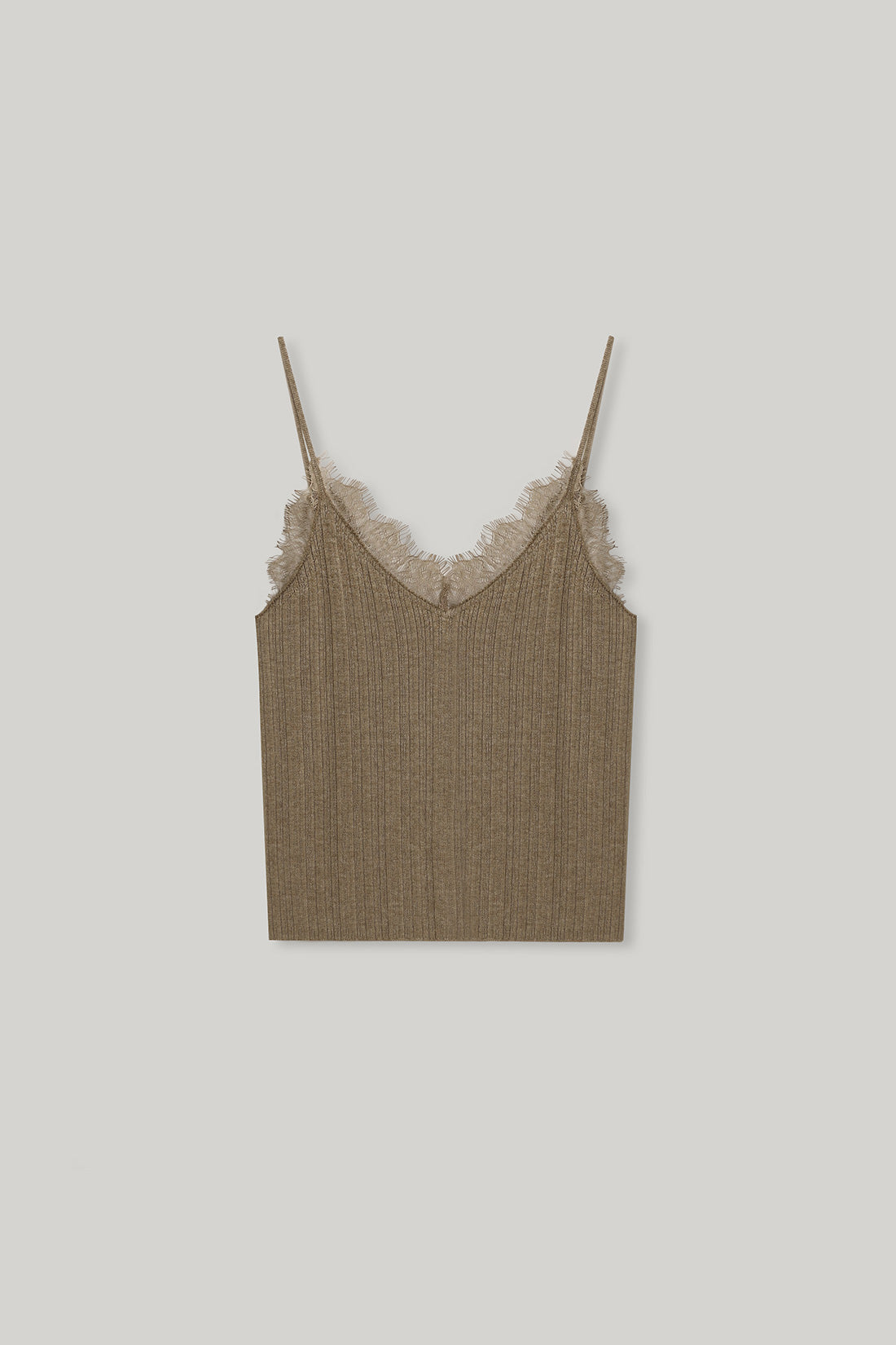 【ELBORN】Lace Wool Knit Cardigan Set-up