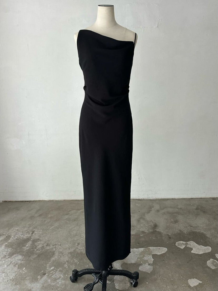 Asymmetric drape camisole dress