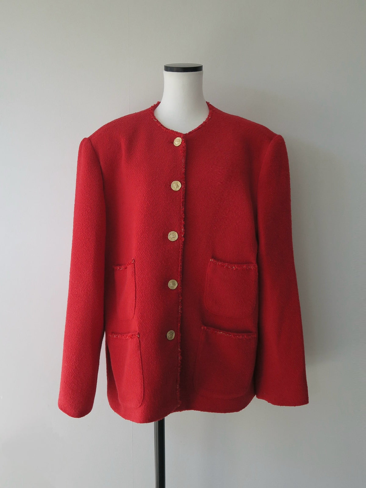 [ sample sale ] WOOL OVERSIZED TWEED JACKET