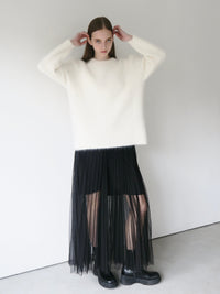【AMOMMA】WOOL PUFF SHOULDER KNIT