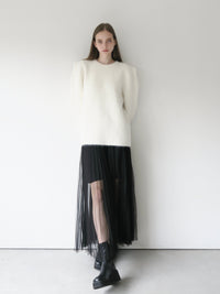【AMOMMA】WOOL PUFF SHOULDER KNIT