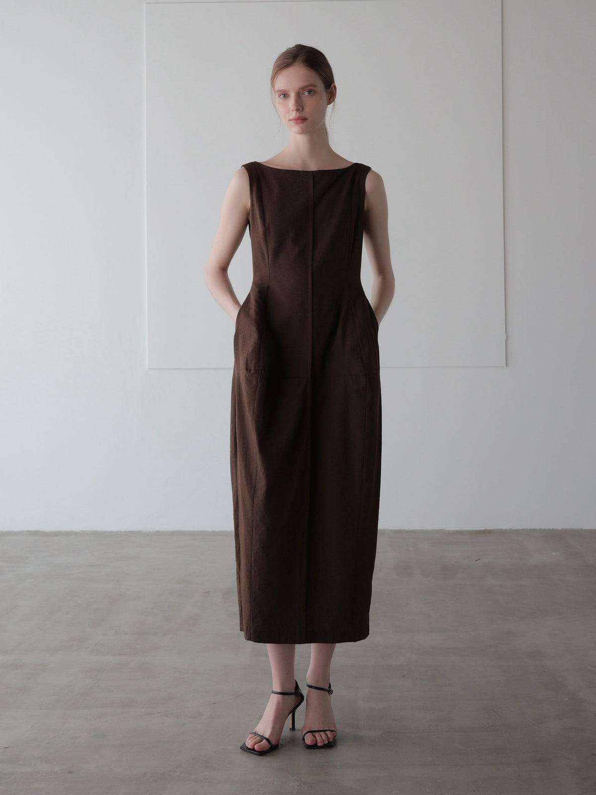 【SAMPLE SALE / célon】allure silhouette slinky maxi dress