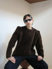 【AMOMMA】WOOL PUFF SHOULDER KNIT