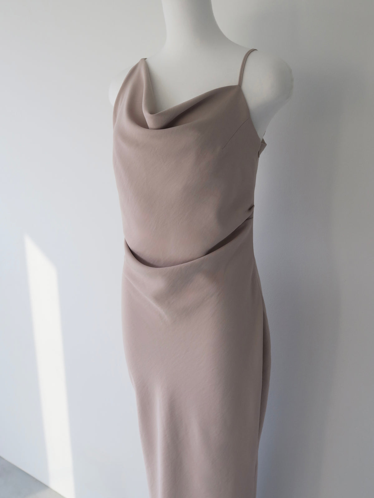 Asymmetric drape camisole dress