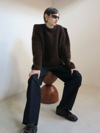 【AMOMMA】WOOL PUFF SHOULDER KNIT