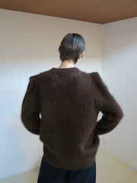 【AMOMMA】WOOL PUFF SHOULDER KNIT