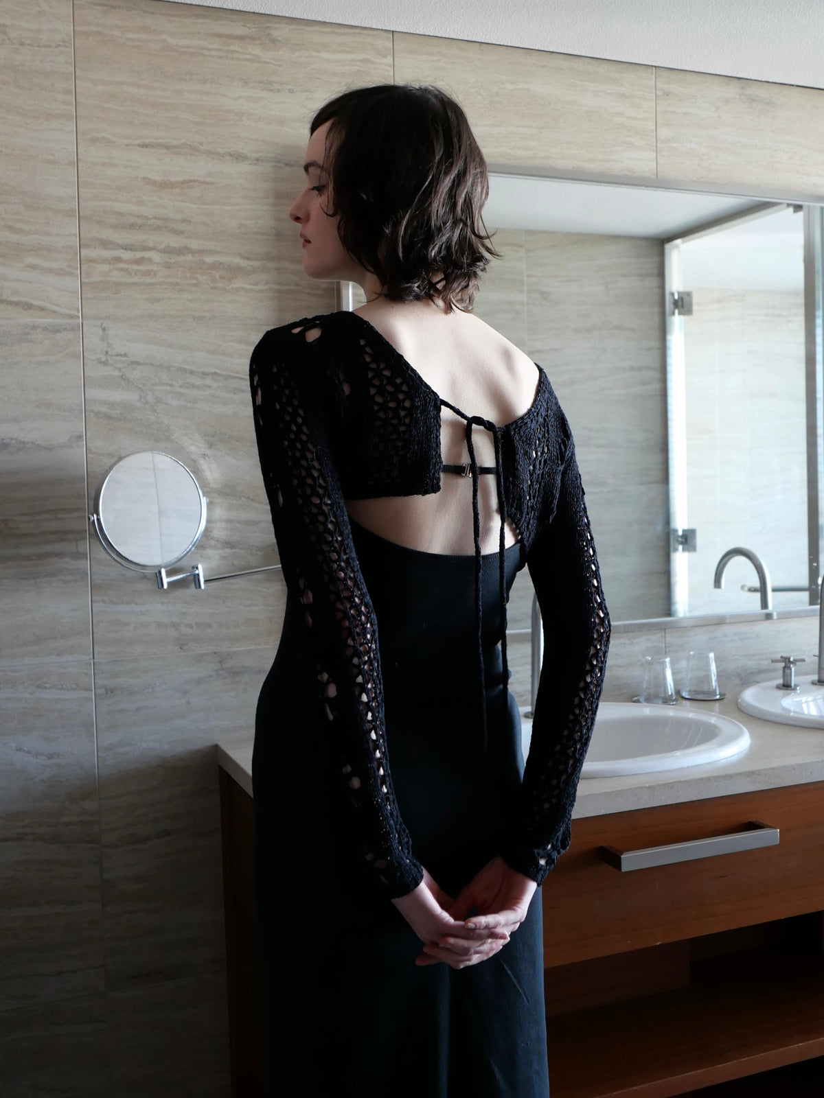 openwork knit bolero