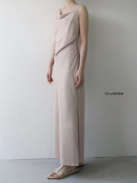 Asymmetric drape camisole dress