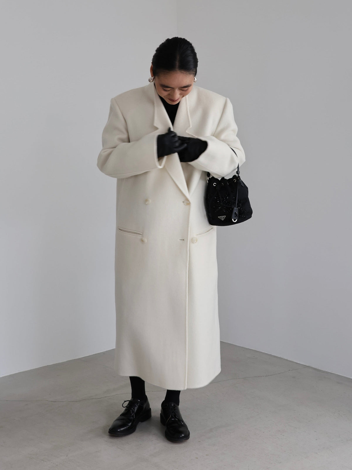 【AMOMMA】CASHMERE PADDED LONG COAT