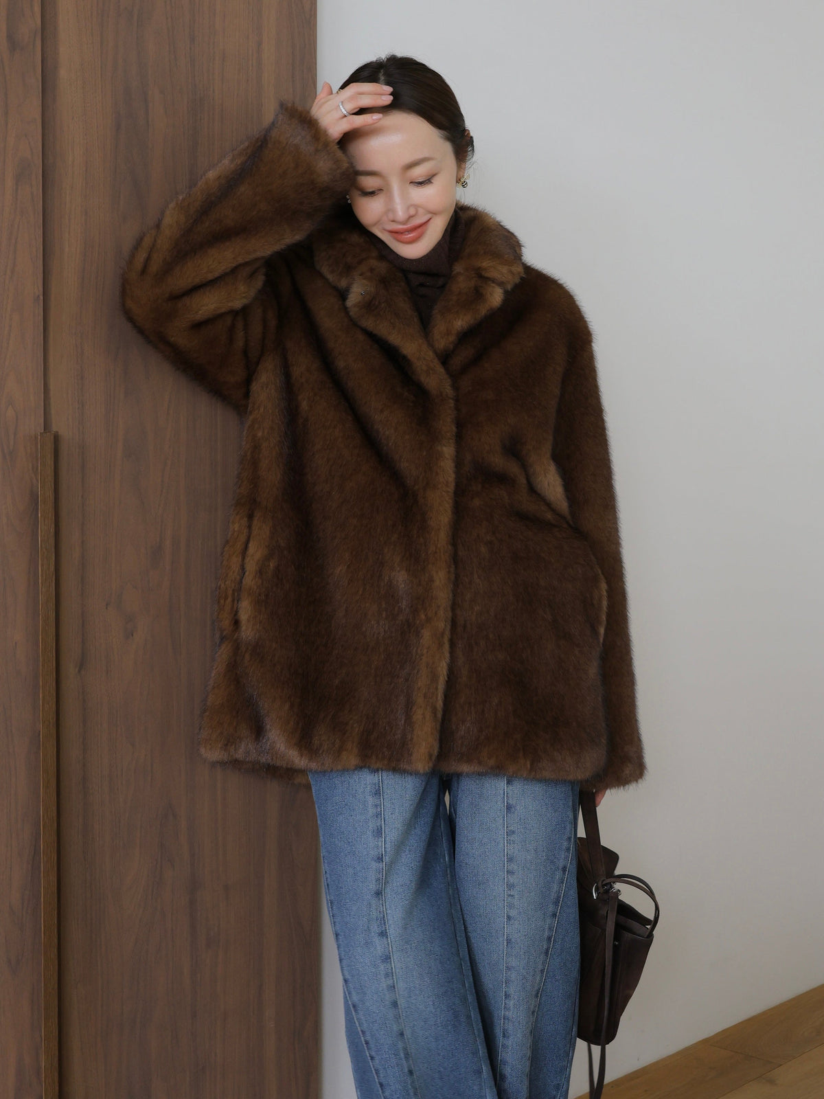 【AMOMMA】MINK LIKE FUR JACKET COAT