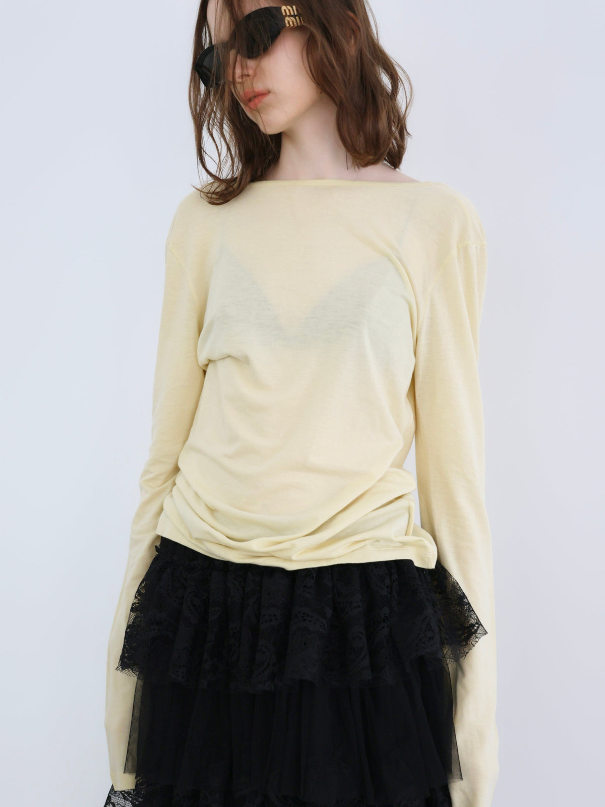 soft sheer long sleeve