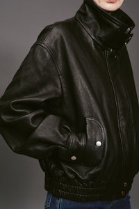 【ELBORN】Milly High-neck Leather Jacket