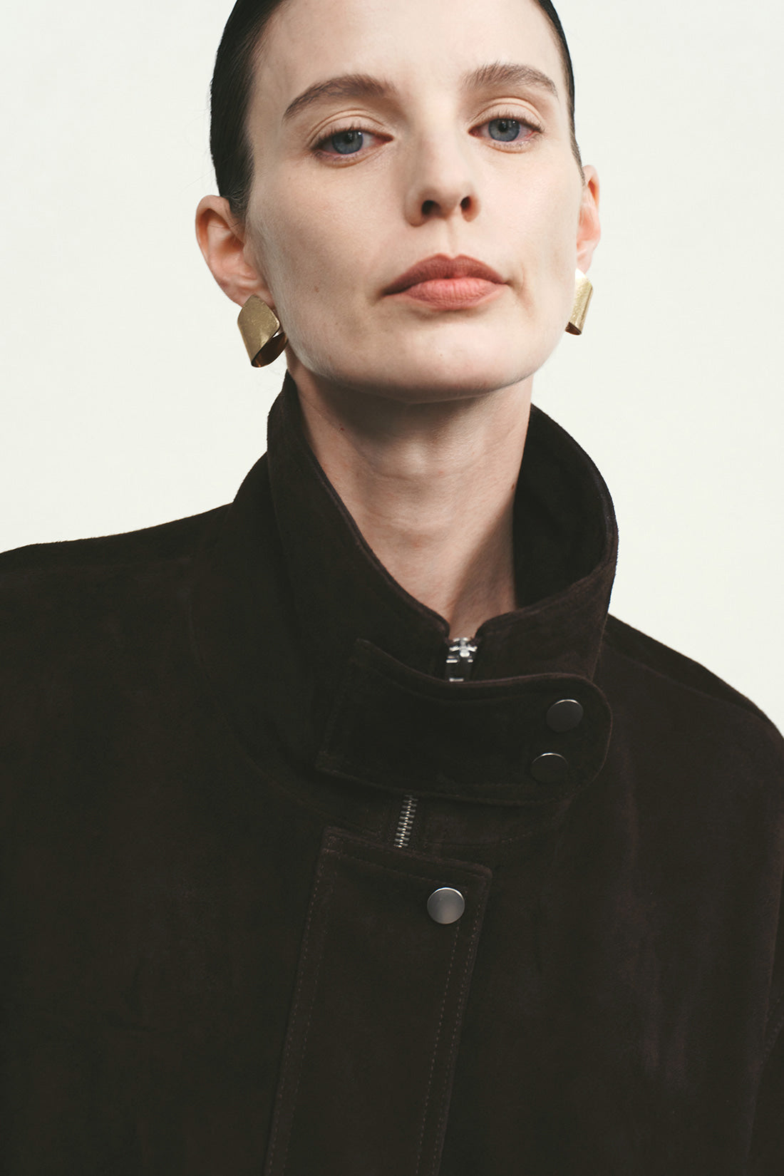 【ELBORN】Milly High-neck Suede Jacket
