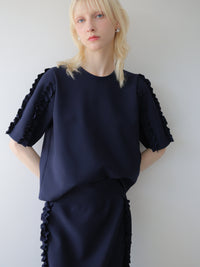 【SAMPLE SALE / swanë】 frill sleeves pullover