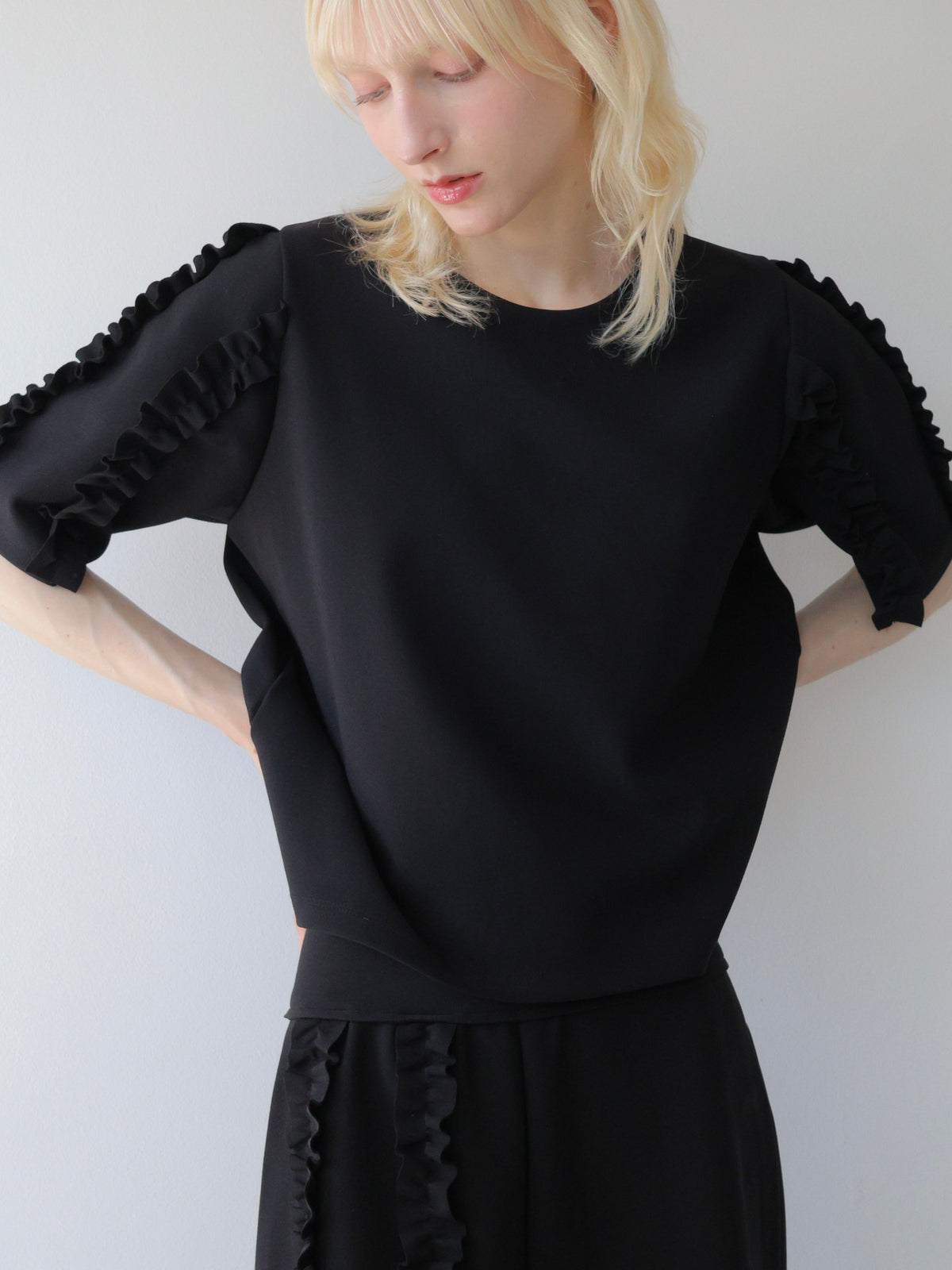 【SAMPLE SALE / swanë】 frill sleeves pullover