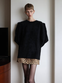 【AMOMMA】WOOL PUFF SHOULDER KNIT