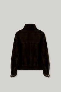 【ELBORN】Milly High-neck Suede Jacket