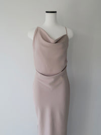 Asymmetric drape camisole dress