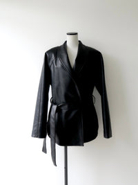 【célon】Belted Leather Jacket