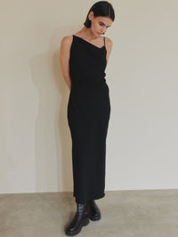Asymmetric drape camisole dress