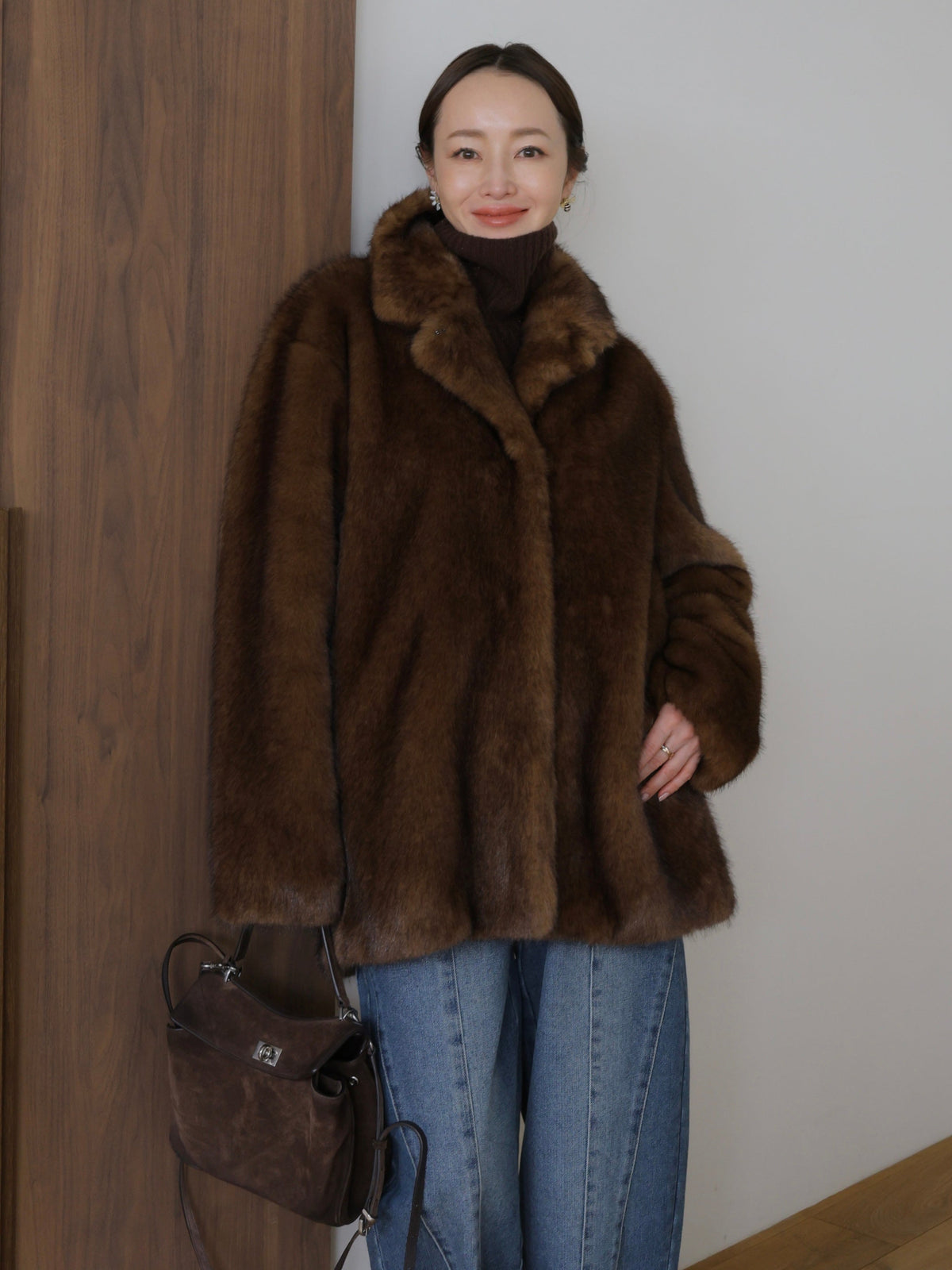 【AMOMMA】MINK LIKE FUR JACKET COAT