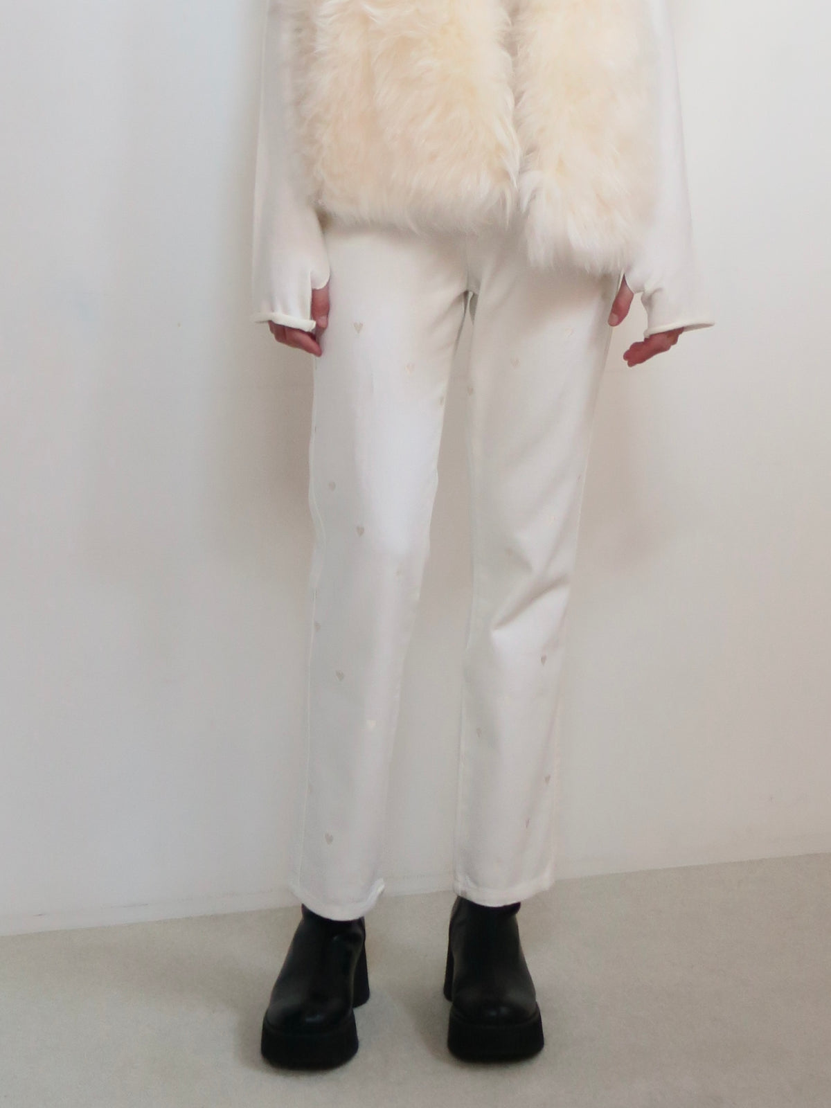 【SAMPLE SALE / AMOMMA】HEART TAPERED DENIM