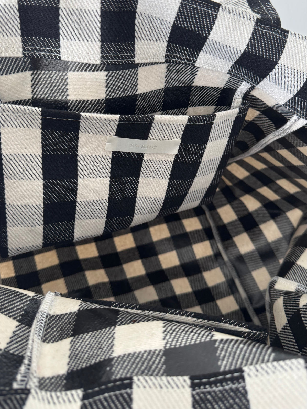 【SAMPLE SALE / swanë】gingham big tote bag