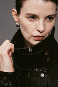 【ELBORN】Milly High-neck Leather Jacket