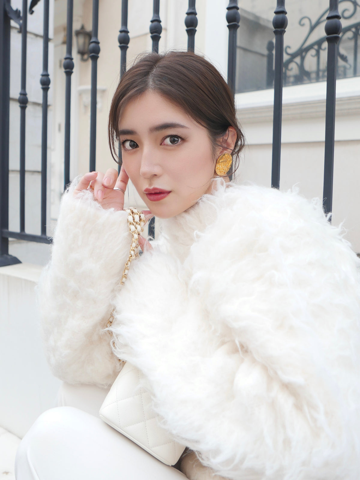 【célon】Poodle Shaggy Knit