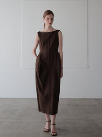 【SAMPLE SALE / célon】allure silhouette slinky maxi dress