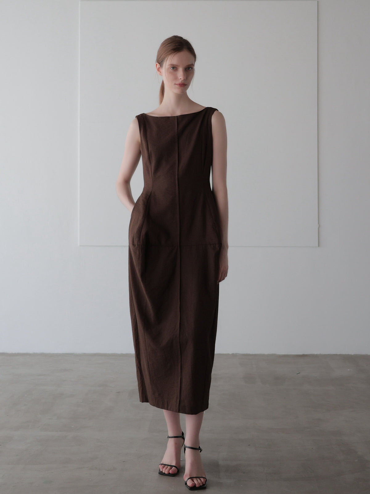 【SAMPLE SALE / célon】allure silhouette slinky maxi dress