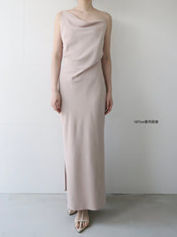 Asymmetric drape camisole dress