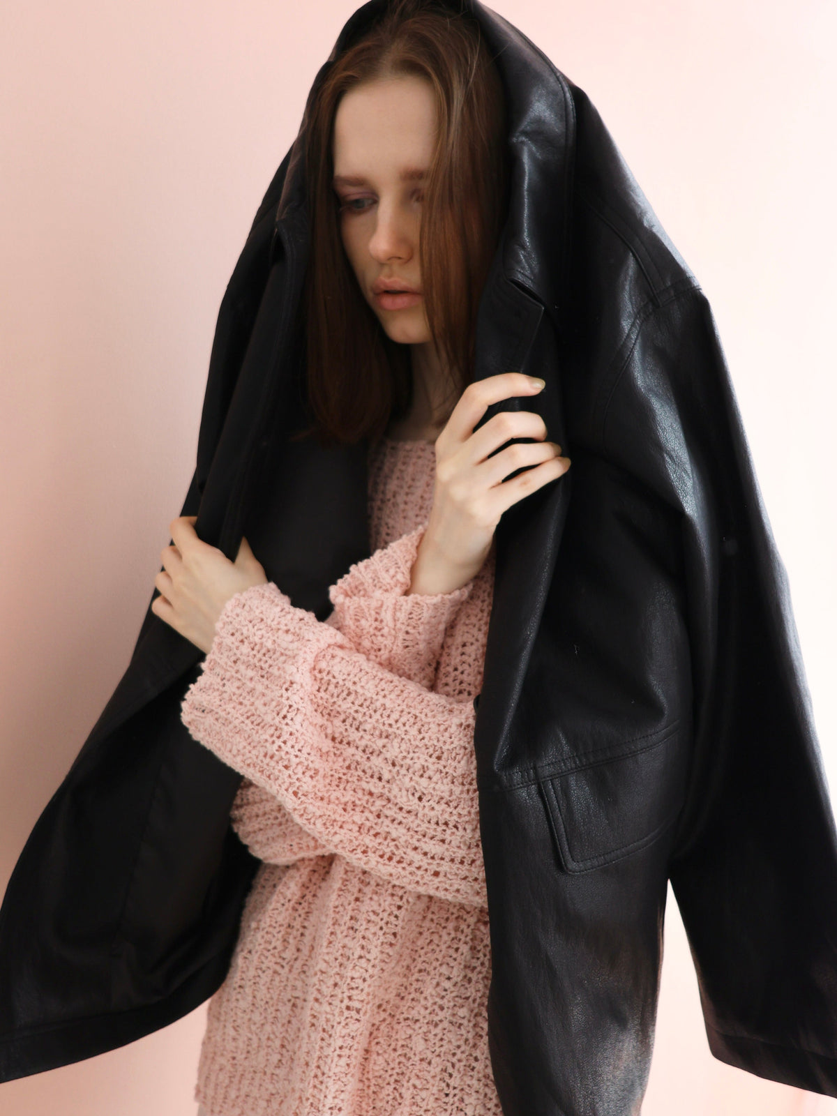 pink rib knit