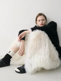 【AMOMMA】WOOL PUFF SHOULDER KNIT