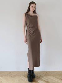Asymmetric drape camisole dress