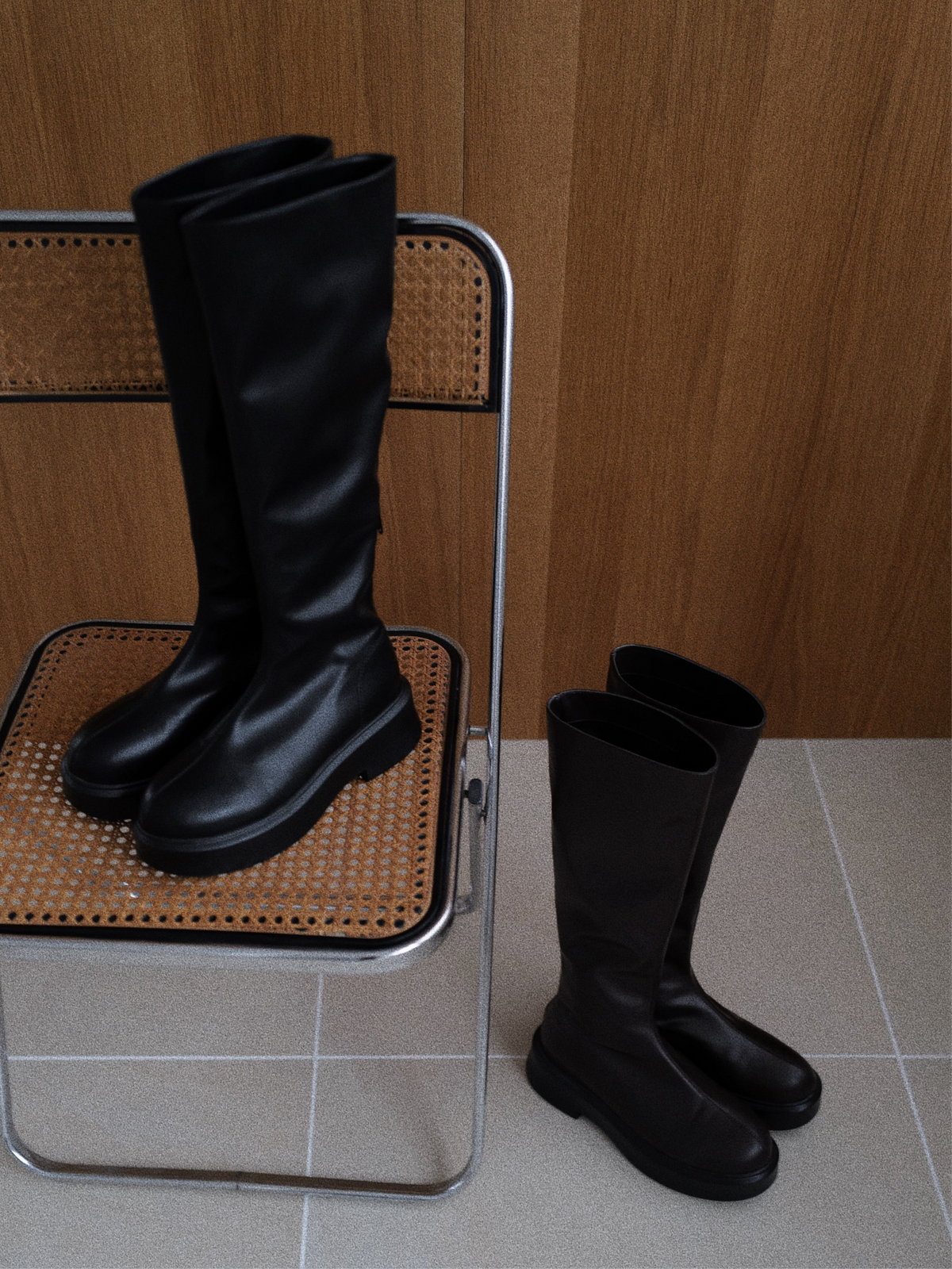 volume sole long boots