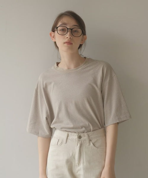 【SAMPLE SALE / KALENO】unisex / half border T