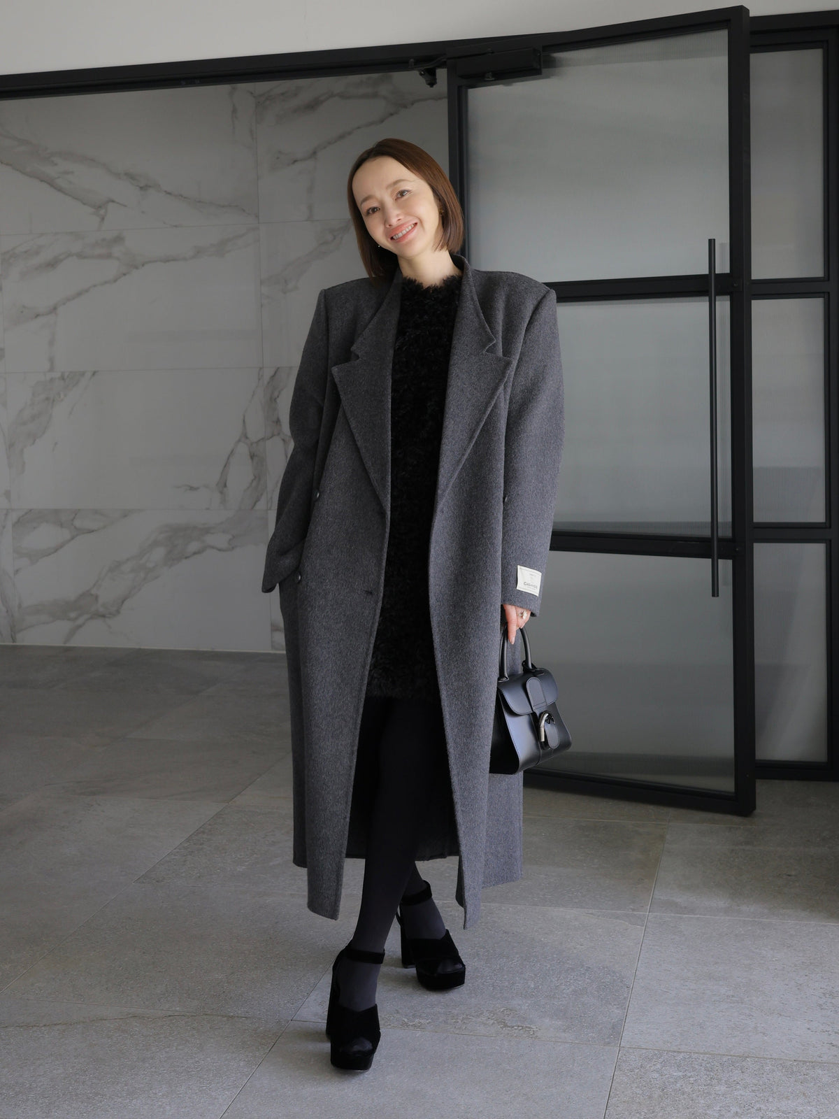 【AMOMMA】CASHMERE PADDED LONG COAT