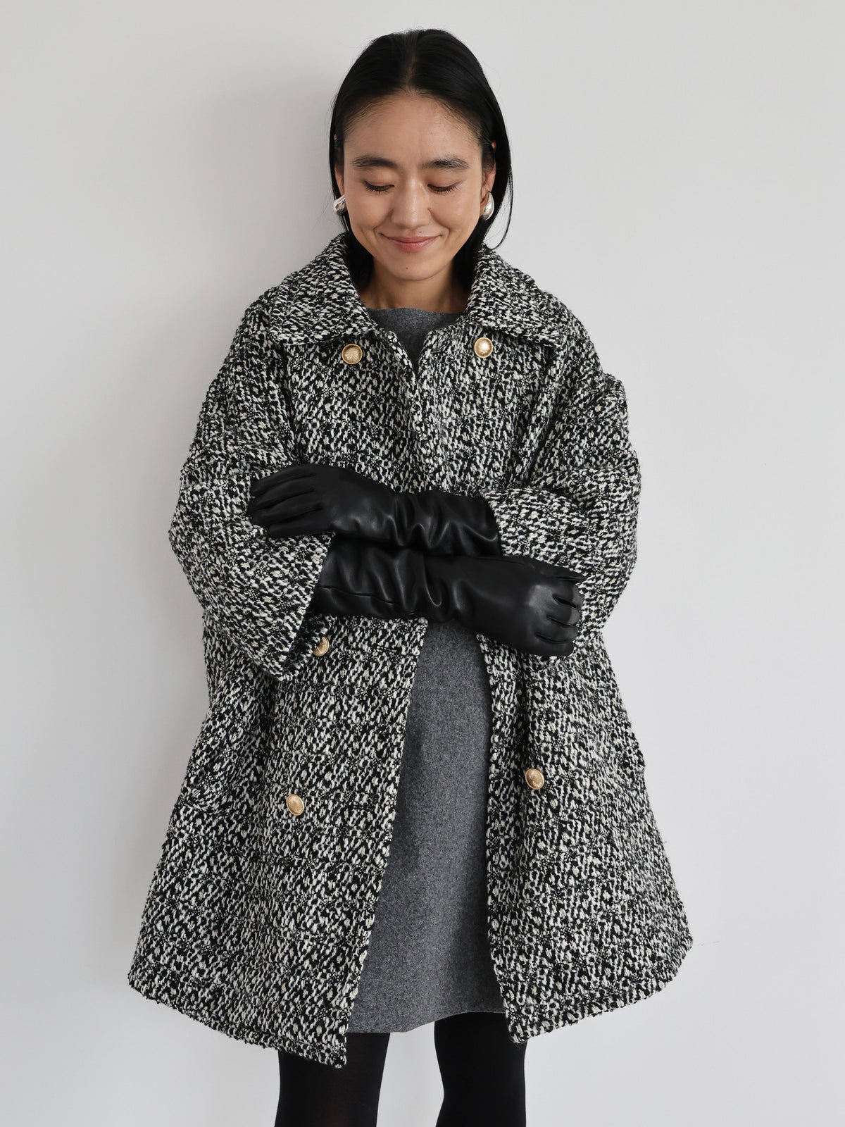【AMOMMA】TOUCH SCREEN SHEEP LEATHER LONG GLOVES