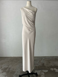 Asymmetric drape camisole dress