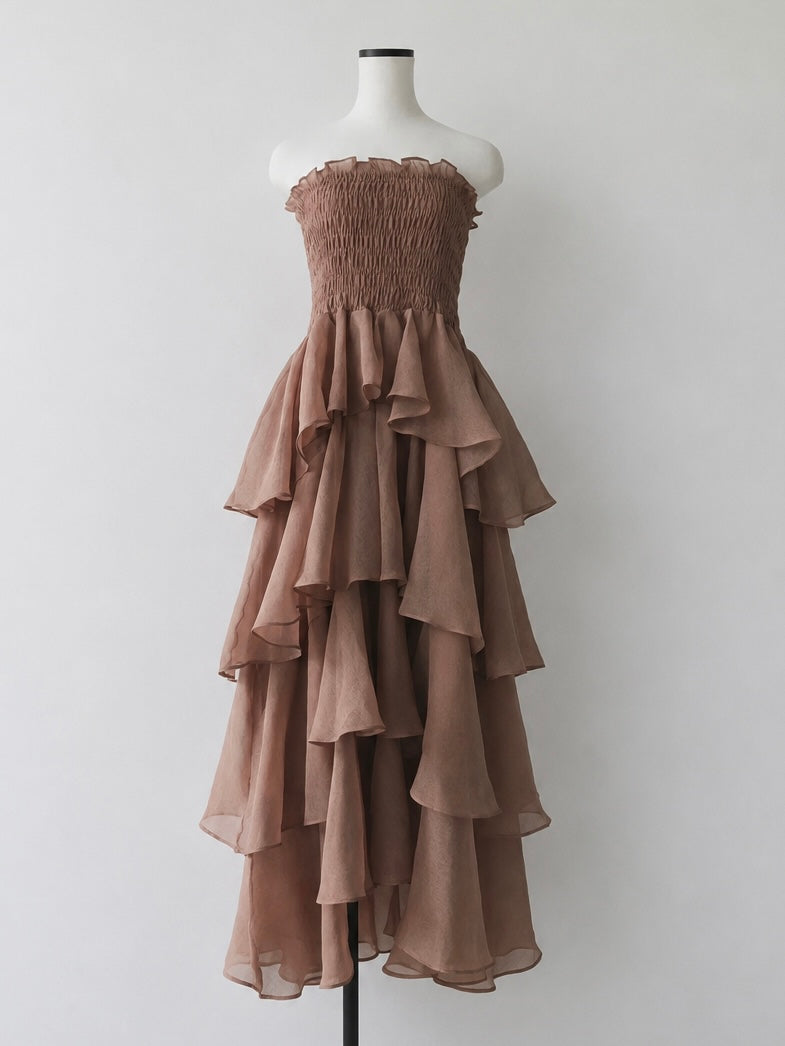 frilly tiered dress