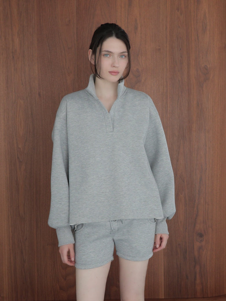 【SAMPLE SALE / célon】open neck sweat top