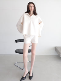 【SAMPLE SALE / célon】open neck sweat top