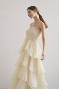 frilly tiered dress